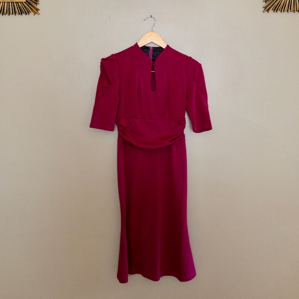 Legit Burgundy vintage pinup dress